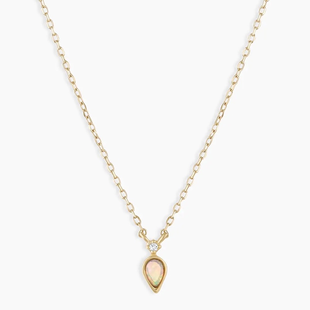 Gorjana Diamond and Opal Necklace